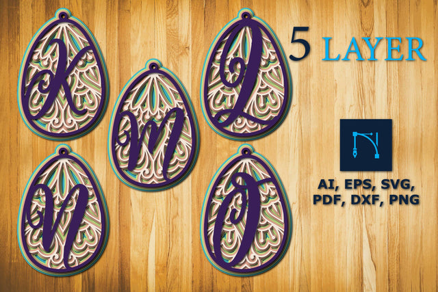 layer alphabet K-O egg with mandala SVG SVG MD JOYNAL ABDIN 