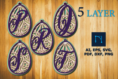 layer alphabet P-T egg with mandala SVG SVG MD JOYNAL ABDIN 