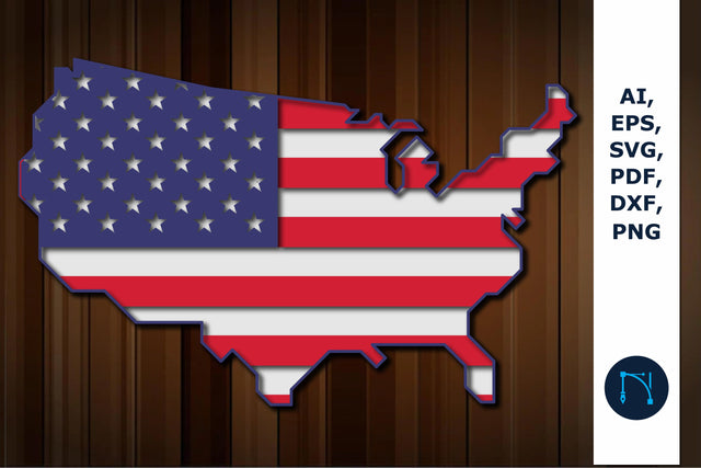 Layer American flag in American map SVG SVG MD JOYNAL ABDIN 
