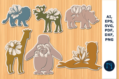 layer Animals with floral SVG Bundle SVG MD JOYNAL ABDIN 