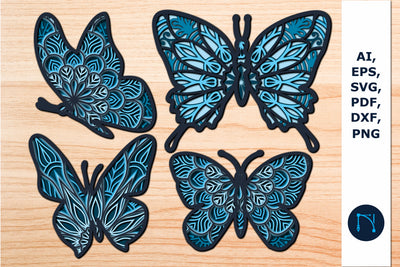 layer butterfly mandala 3d SVG bundle SVG MD JOYNAL ABDIN 