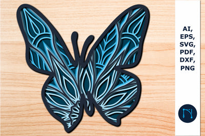 layer butterfly paper cut mandala 3d SVG SVG MD JOYNAL ABDIN 