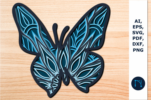 layer butterfly paper cut mandala 3d SVG SVG MD JOYNAL ABDIN 