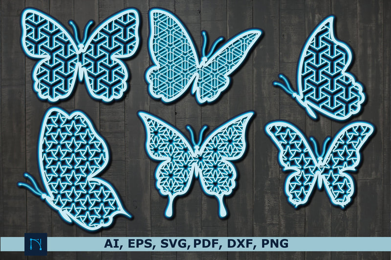 layer butterfly paper cut SVG bundle - So Fontsy