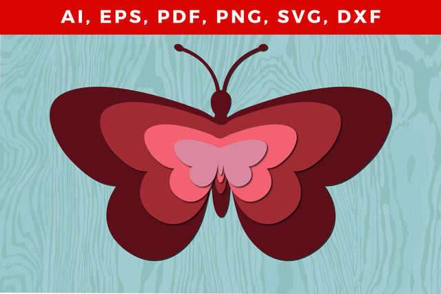 Layer butterfly with heart craft bundle SVG MD JOYNAL ABDIN 