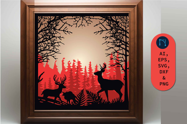 Layer Christmas Light/Shadow Box SVG SVG MD JOYNAL ABDIN 