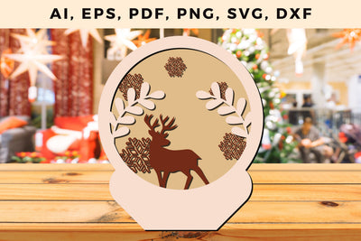 layer CHRISTMAS ORNAMENTS Craft File svg, Multilayer Laser Cut Files, SVG, 3D Designs SVG MD JOYNAL ABDIN 