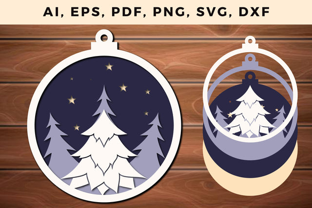 layer CHRISTMAS ORNAMENTS Craft File svg, Multilayer Laser Cut Files, SVG, 3D Designs SVG MD JOYNAL ABDIN 