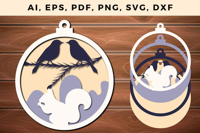 layer CHRISTMAS ORNAMENTS Craft File svg, Multilayer Laser Cut Files, SVG, 3D Designs SVG MD JOYNAL ABDIN 
