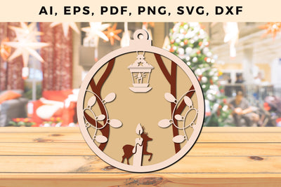 layer CHRISTMAS ORNAMENTS Craft File svg, Multilayer Laser Cut Files, SVG, 3D Designs SVG MD JOYNAL ABDIN 