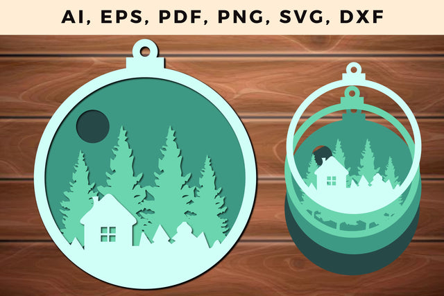 layer CHRISTMAS ORNAMENTS Craft File svg, Multilayer Laser Cut Files, SVG, 3D Designs SVG MD JOYNAL ABDIN 