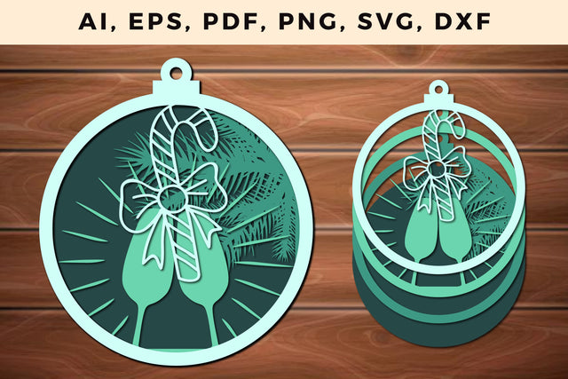 layer CHRISTMAS ORNAMENTS Craft File svg, Multilayer Laser Cut Files, SVG, 3D Designs SVG MD JOYNAL ABDIN 