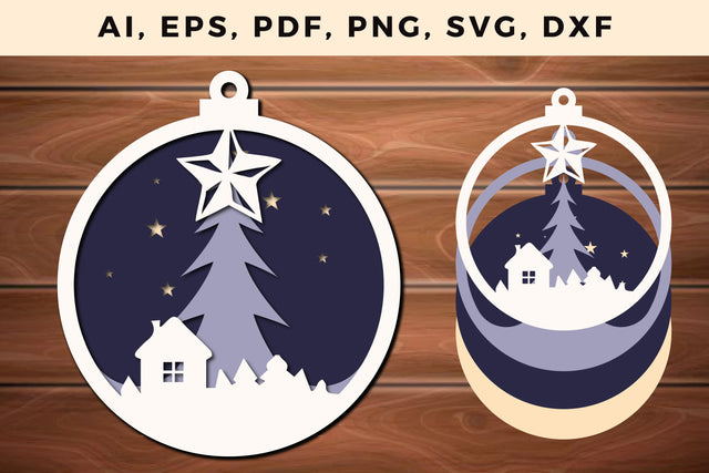 layer CHRISTMAS ORNAMENTS Craft File svg, Multilayer Laser Cut Files, SVG, 3D Designs SVG MD JOYNAL ABDIN 