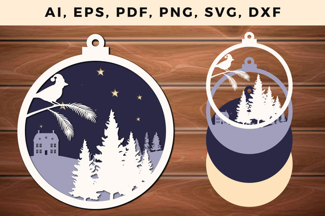 layer CHRISTMAS ORNAMENTS Craft File svg, Multilayer Laser Cut Files, SVG, 3D Designs SVG MD JOYNAL ABDIN 