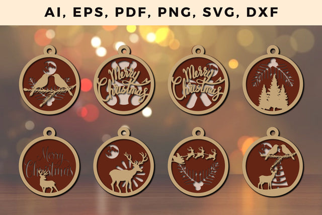 layer CHRISTMAS ORNAMENTS Craft File svg, Multilayer Laser Cut Files, SVG, 3D Designs SVG MD JOYNAL ABDIN 