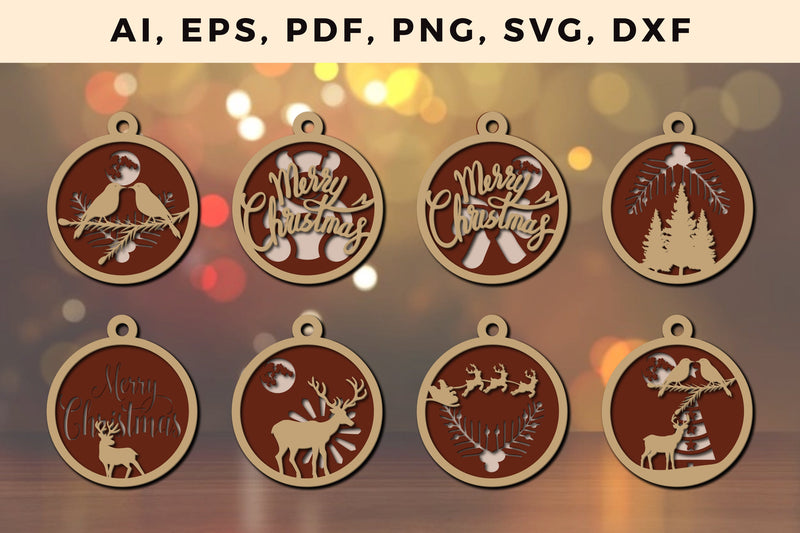 layer CHRISTMAS ORNAMENTS Craft File svg, Multilayer Laser Cut Files, SVG, 3D Designs SVG MD JOYNAL ABDIN 