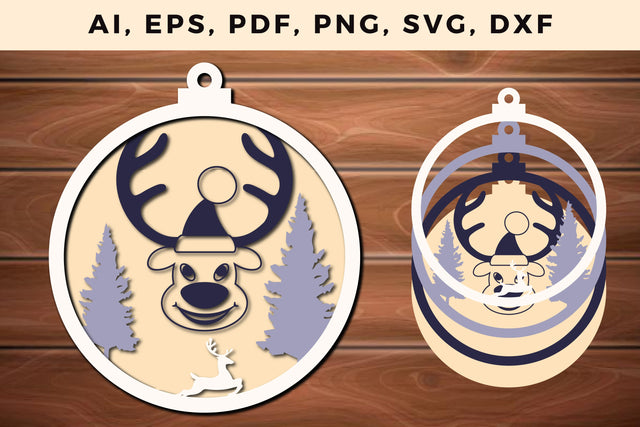 layer CHRISTMAS ORNAMENTS Craft File svg, Multilayer Laser Cut Files, SVG, 3D Designs SVG MD JOYNAL ABDIN 