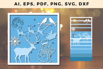 layer CHRISTMAS ORNAMENTS Craft File svg, Multilayer Laser Cut Files, SVG, 3D Designs SVG MD JOYNAL ABDIN 