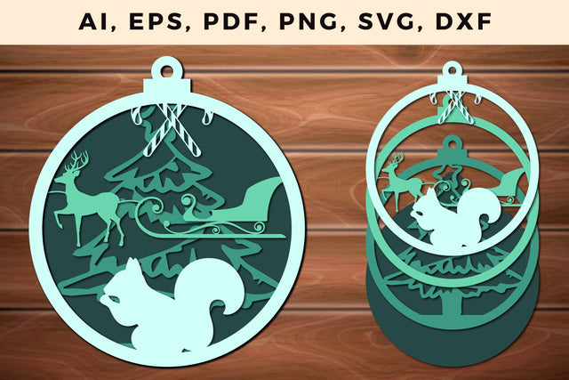 layer CHRISTMAS ORNAMENTS Craft File svg, Multilayer Laser Cut Files, SVG, 3D Designs SVG MD JOYNAL ABDIN 