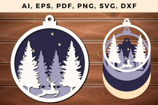 layer CHRISTMAS ORNAMENTS Craft File svg, Multilayer Laser Cut Files, SVG, 3D Designs SVG MD JOYNAL ABDIN 