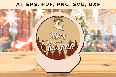 layer CHRISTMAS ORNAMENTS Craft File svg, Multilayer Laser Cut Files, SVG, 3D Designs SVG MD JOYNAL ABDIN 