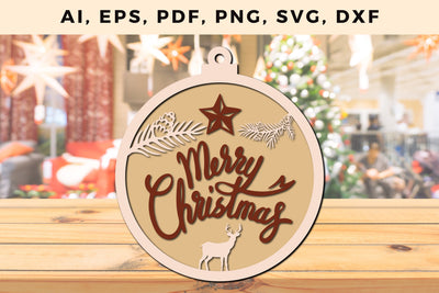 layer CHRISTMAS ORNAMENTS Craft File svg, Multilayer Laser Cut Files, SVG, 3D Designs SVG MD JOYNAL ABDIN 