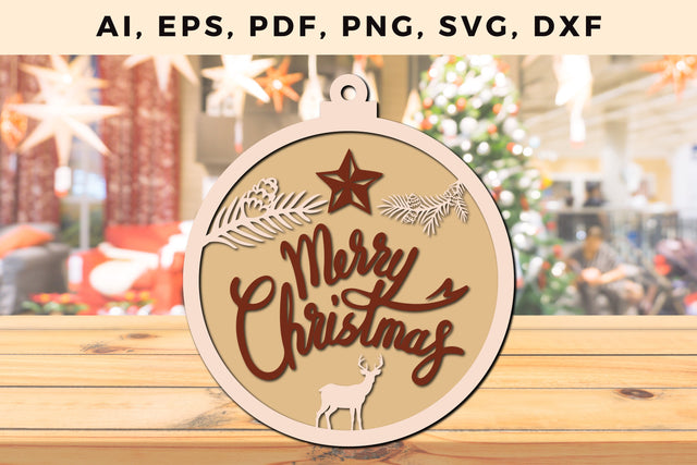 layer CHRISTMAS ORNAMENTS Craft File svg, Multilayer Laser Cut Files, SVG, 3D Designs SVG MD JOYNAL ABDIN 