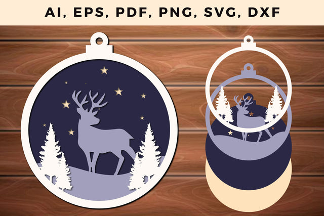 layer CHRISTMAS ORNAMENTS Craft File svg, Multilayer Laser Cut Files, SVG, 3D Designs SVG MD JOYNAL ABDIN 