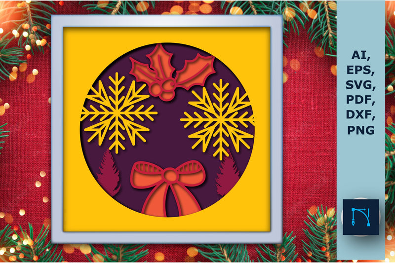 layer Christmas shadow box SVG bundle SVG MD JOYNAL ABDIN 