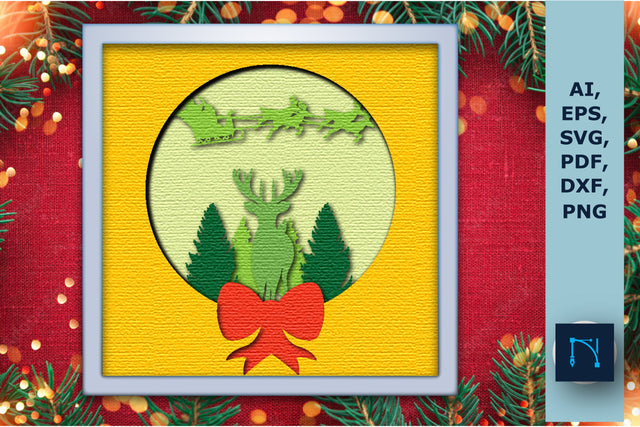 layer Christmas shadow box SVG bundle SVG MD JOYNAL ABDIN 