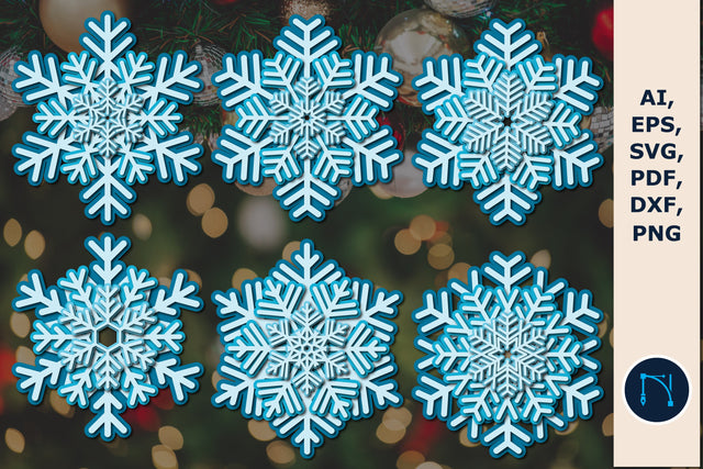 layer Christmas snowflake Bundle SVG MD JOYNAL ABDIN 