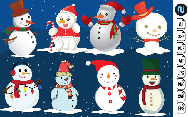 Layer Christmas Snowman Cut SVG Bundle SVG naemmiah021 