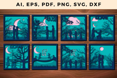 Layer couple in night 3d SVG bundle SVG MD JOYNAL ABDIN 