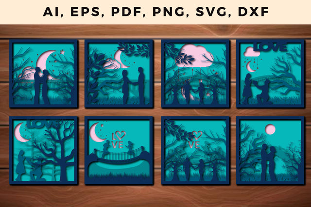 Layer couple in night 3d SVG bundle SVG MD JOYNAL ABDIN 