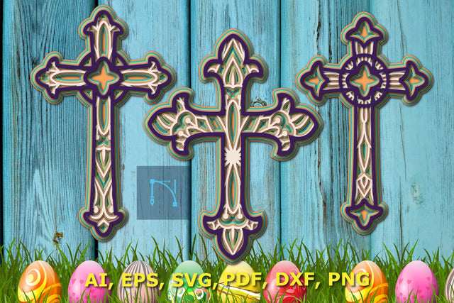 layer Cross with mandala 3d SVG bundle SVG MD JOYNAL ABDIN 