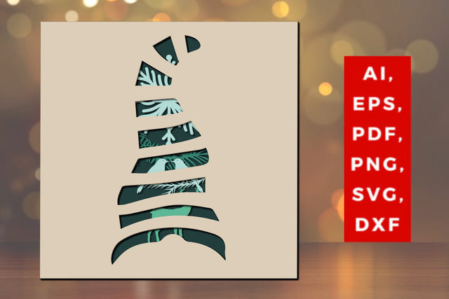 layer cut gnome Christmas 3d craft svg SVG MD JOYNAL ABDIN 