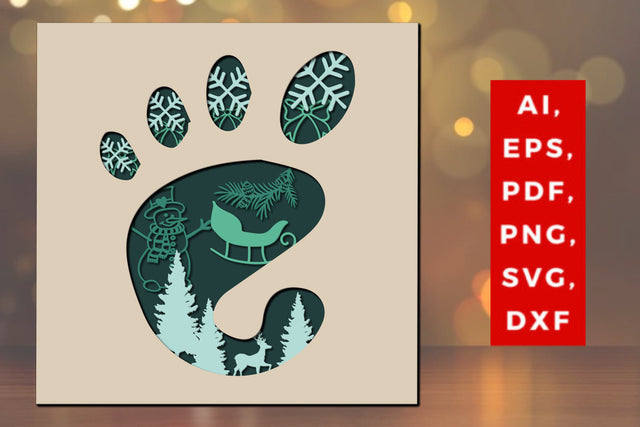 layer cut gnome Christmas 3d craft svg SVG MD JOYNAL ABDIN 