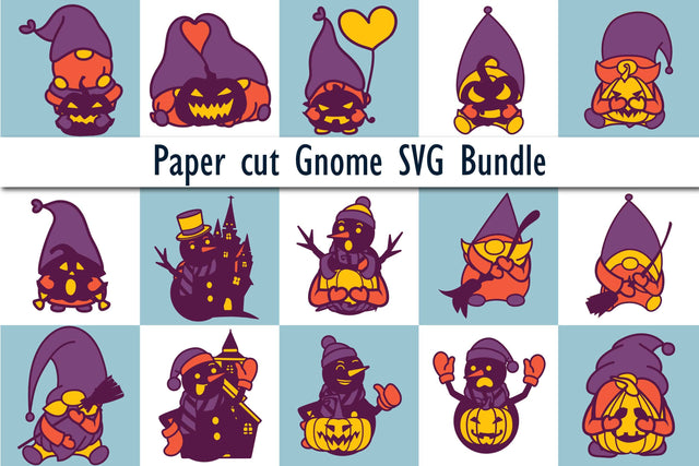 Layer cut Halloween Gnome SVG Bundle SVG MD JOYNAL ABDIN 