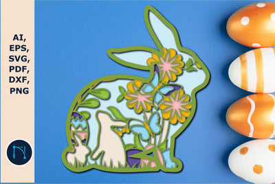 layer easter bunny flower mandala SVG SVG MD JOYNAL ABDIN 