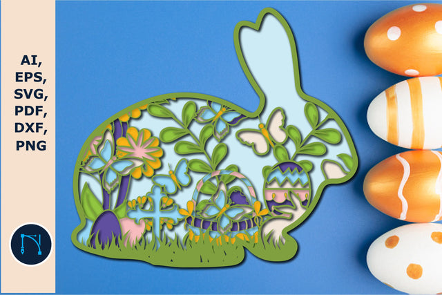 layer easter bunny flower mandala SVG SVG MD JOYNAL ABDIN 