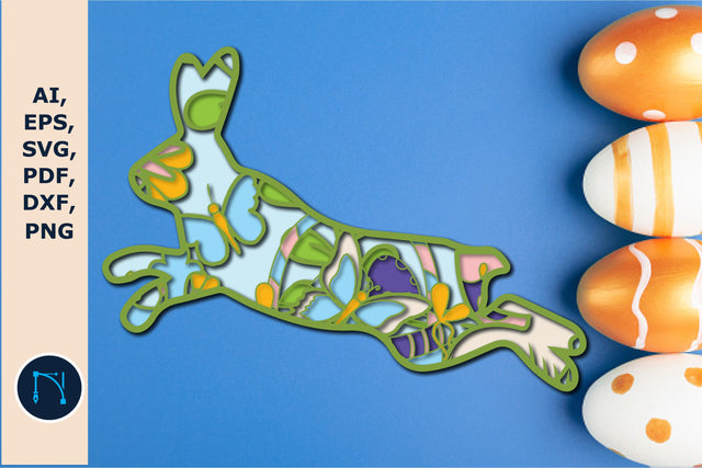 layer easter bunny flower mandala SVG SVG MD JOYNAL ABDIN 