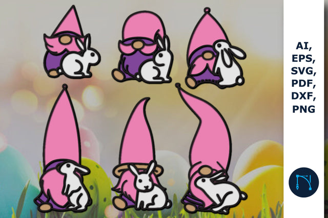 layer Easter gnome with bunny SVG bundle SVG MD JOYNAL ABDIN 