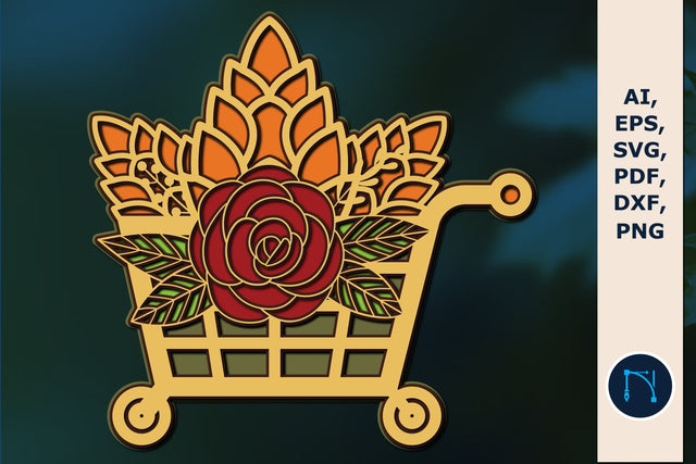 layer Fall Cart Harvest Autumn SVG SVG MD JOYNAL ABDIN 