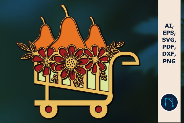 layer Fall Cart Harvest Autumn SVG SVG MD JOYNAL ABDIN 