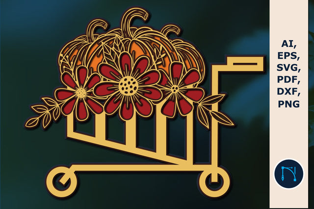 layer Fall Cart Harvest Autumn SVG SVG MD JOYNAL ABDIN 