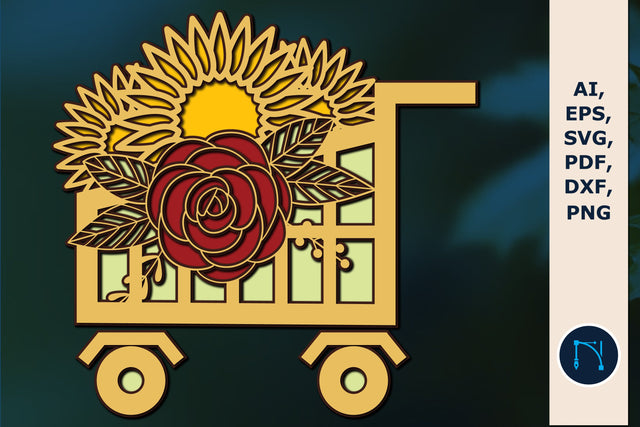 layer Fall Cart Harvest Autumn SVG SVG MD JOYNAL ABDIN 