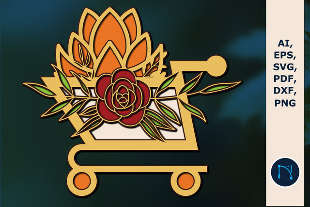 layer Fall Cart Harvest Autumn SVG SVG MD JOYNAL ABDIN 