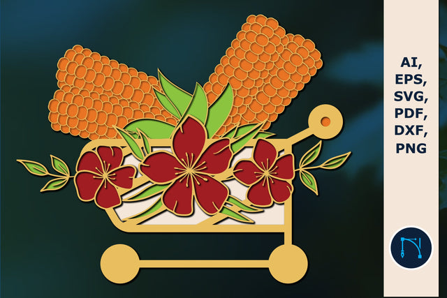 layer Fall Cart Harvest Autumn SVG SVG MD JOYNAL ABDIN 