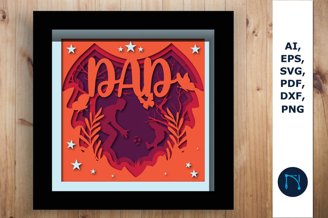 layer father day shadow box SVG cut file SVG MD JOYNAL ABDIN 