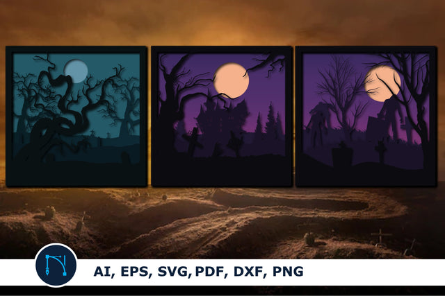 Layer Halloween Frame Wall SVG bundle SVG MD JOYNAL ABDIN 